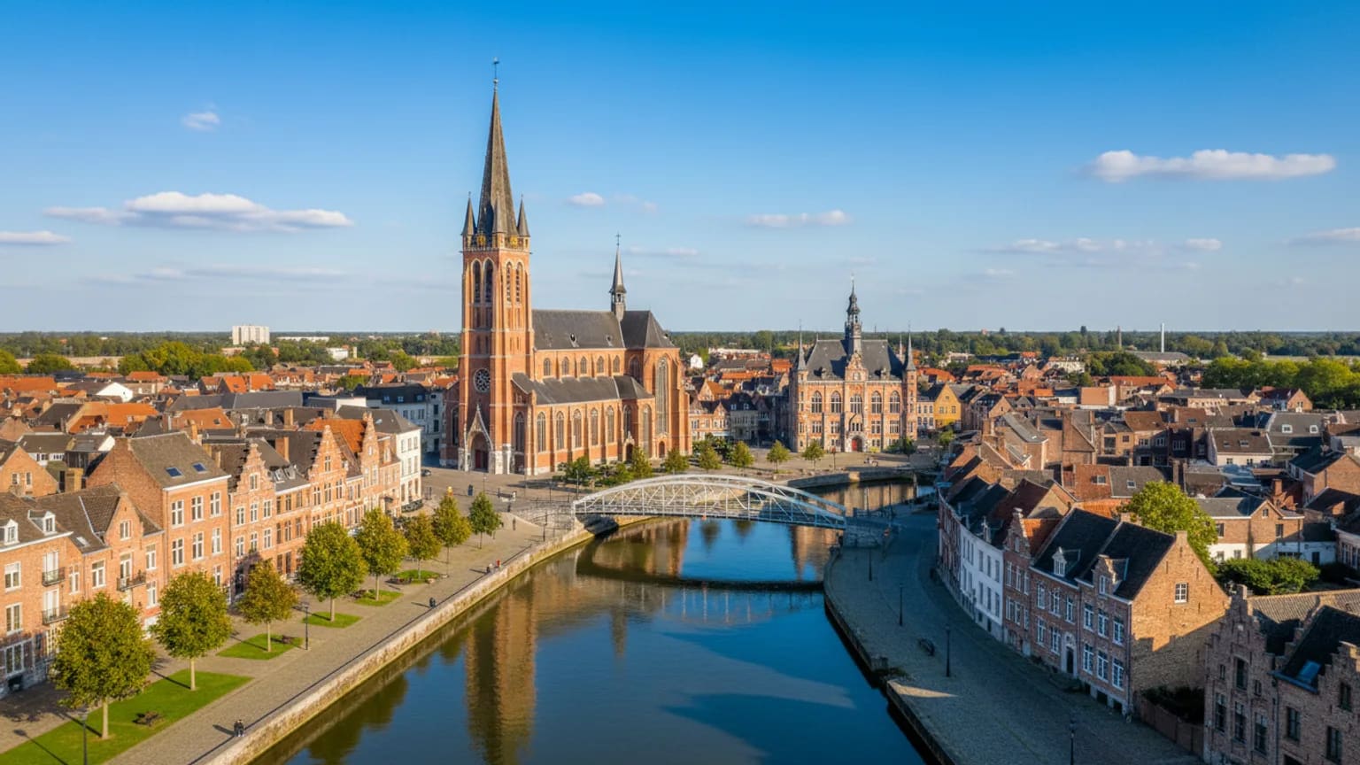 Vue panoramique de Lokeren