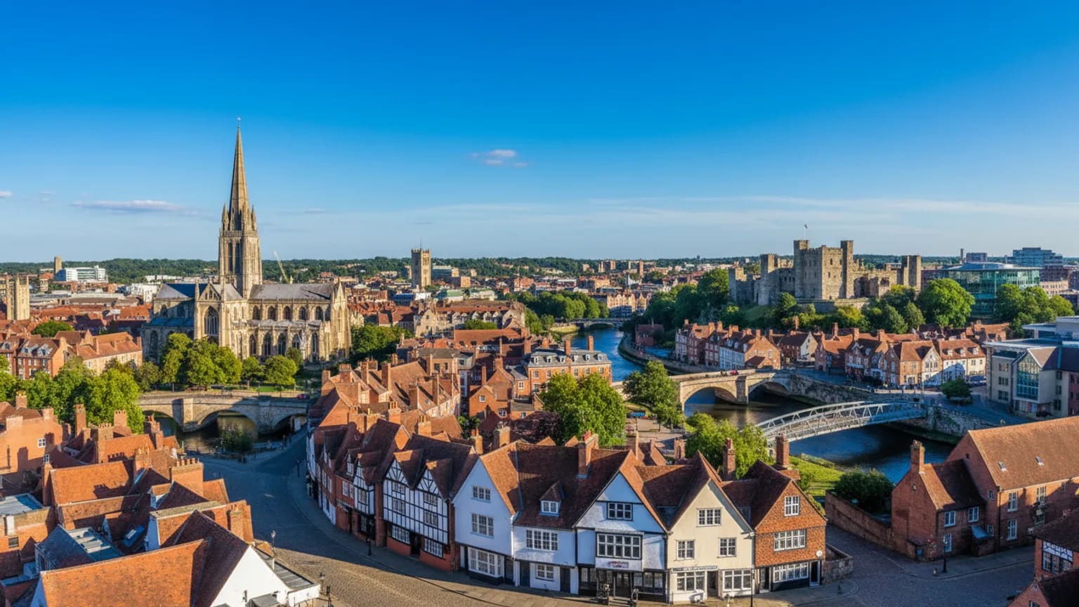 Vue panoramique de Norwich