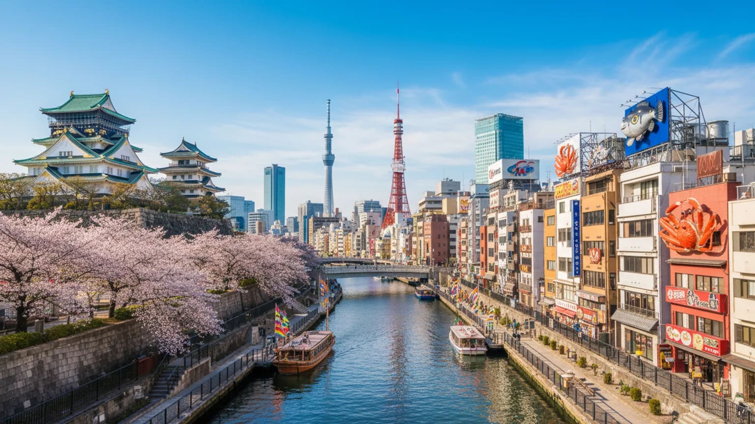 Vue panoramique de Osaka