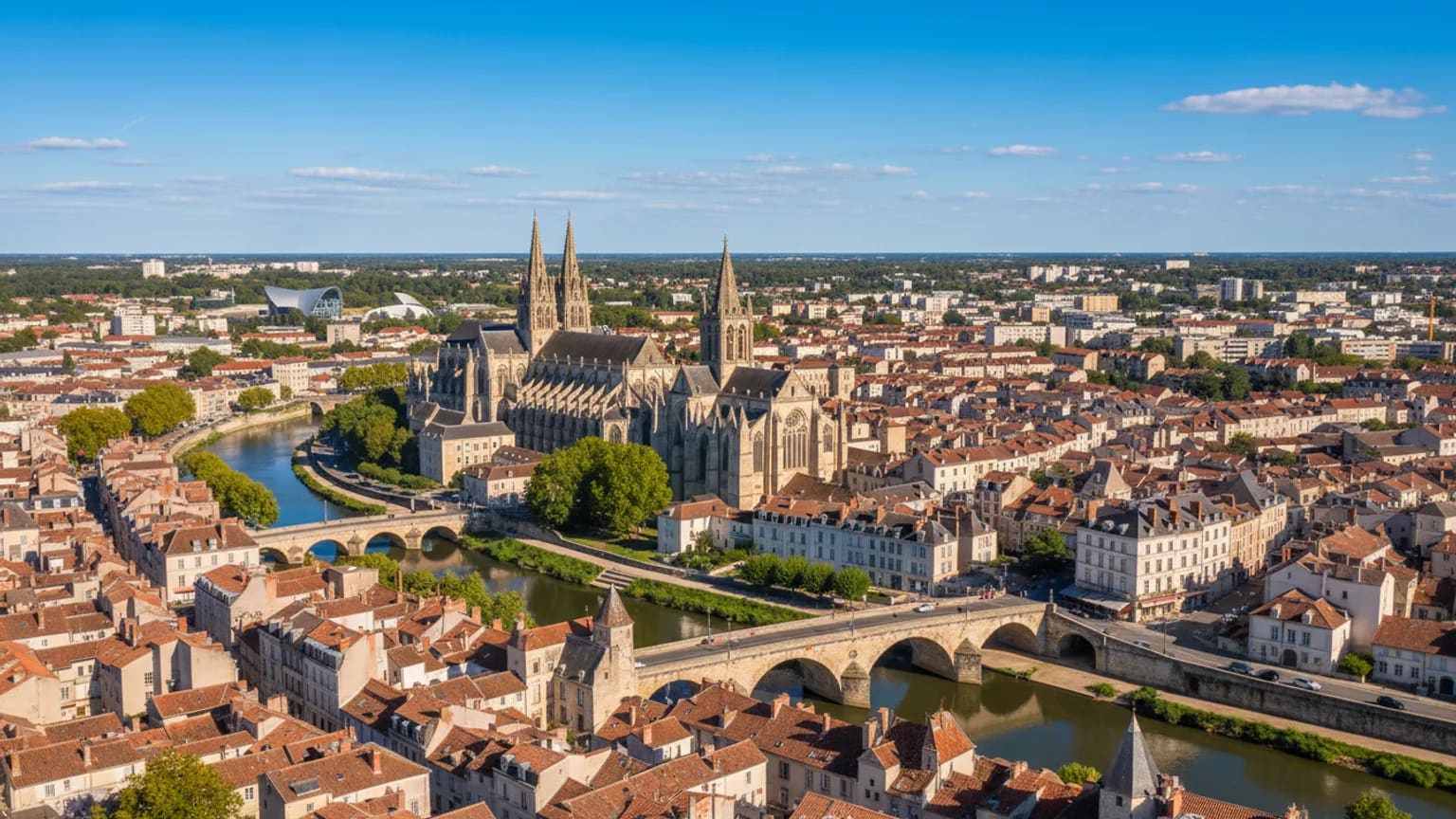 Vue panoramique de Poitiers