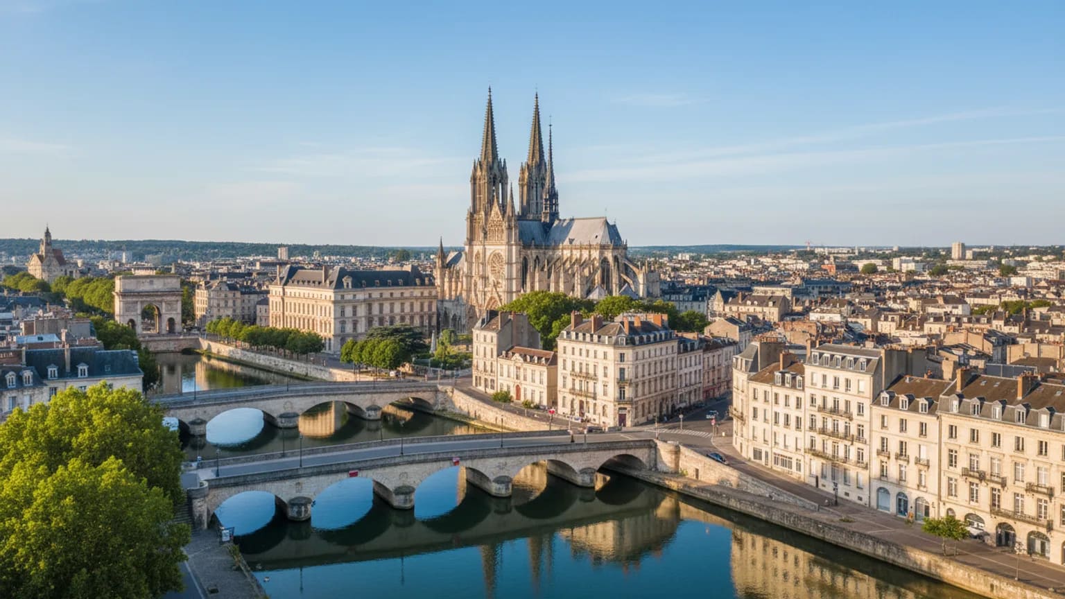 Vue panoramique de Reims
