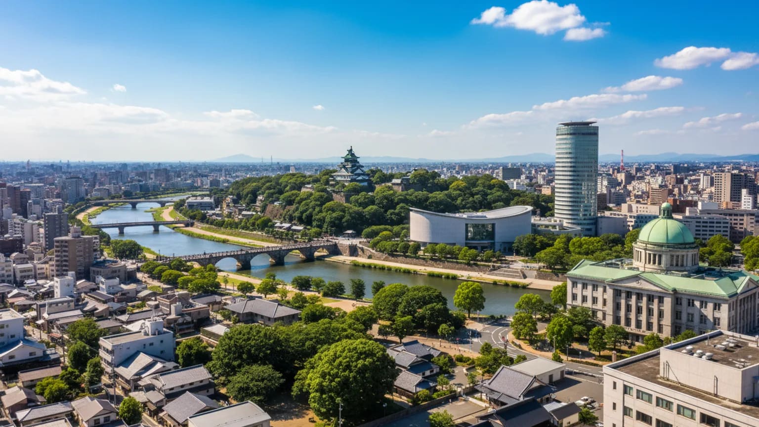 Vue panoramique de Sendai