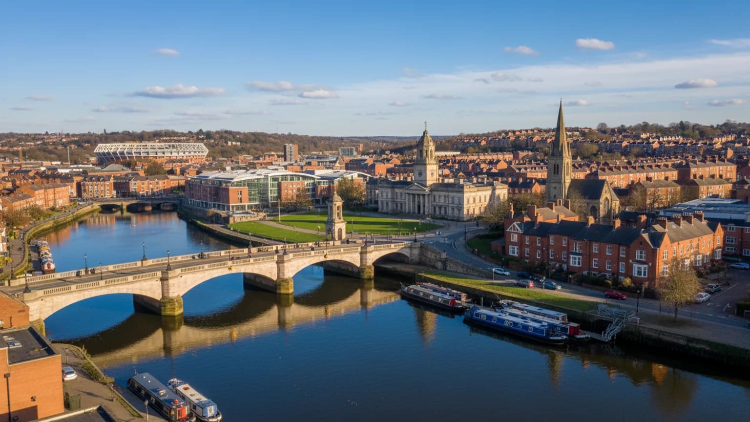 Vue panoramique de Warrington