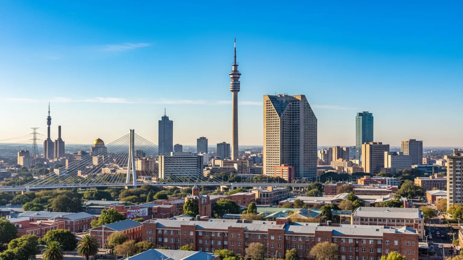 Vue panoramique de Johannesburg